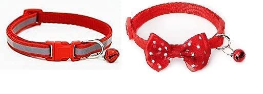 Dog Trust 10Mm Cat Collar Belt Tie With Small Bell For Playing And Training Cat, Rabbit, Durable Nylon Kitten And Small Pet  Re