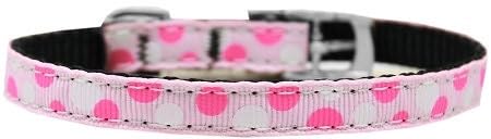 Mirage Pet Products Confetti Dots Nylon Collar Leash, 3/8" by 4', Light Pink