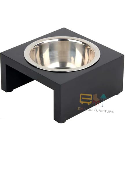 Emiwud Furniture Wooden Large Dog Pet Stand Modern & Elegant Bamboo Elevated Dog Bowls/Cat Bowls. Our Durable & Beautiful Raised