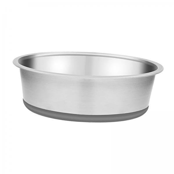 Merishopp 5Xstainless Steel Dog Bowl Stainless Steel Slow Eating Dish Bowl Silicone Base 14Cm