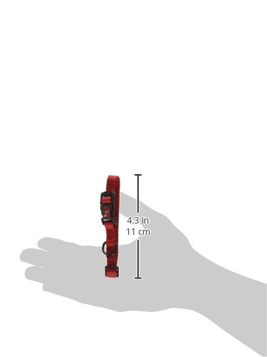 Hamilton Adjustable Nylon Dog Collar, Red, 3/8' X 7-12'