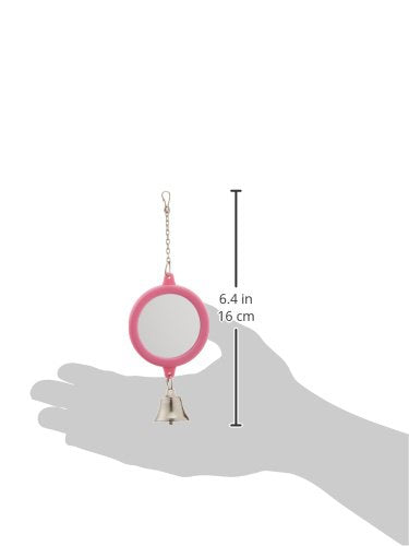 Penn-Plax Round Mirror With Bell For Bird Cage