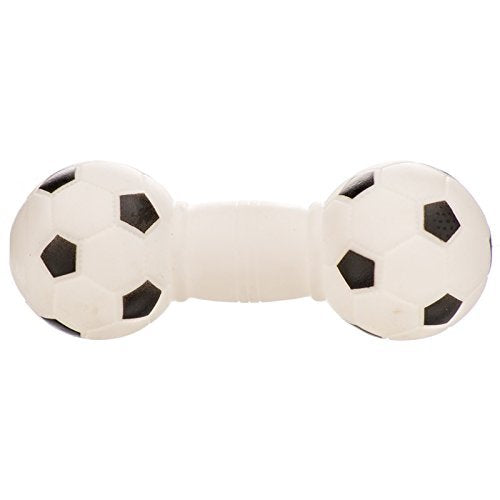 Pet Rubber Dumbbell Squeaky Fun Toy For Puppy, Football