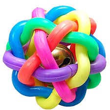 Munchos Dog Rubber Wire Ball With Bell Toy For Puppies