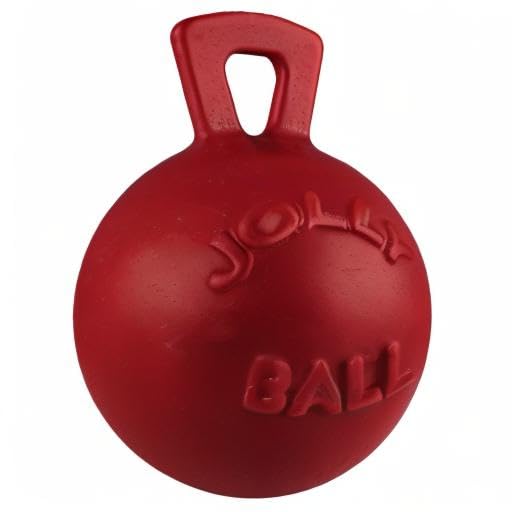Jolly Pets Tug-N-Toss Dog Toy Ball With Handle, 10' Xl, Red