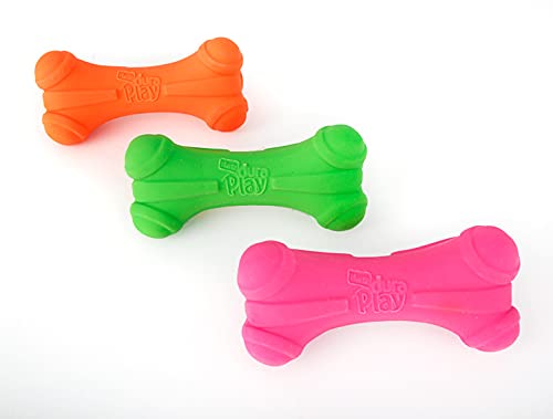 Hartz Duraplay Bone Squeaky Latex Dog Toy, Large, 3 Pack