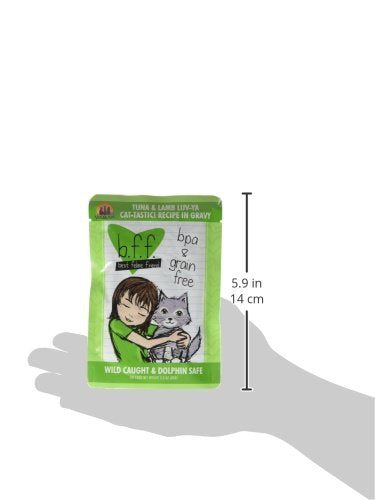 Weruva B.F.F. OMG - Best Feline Friend Oh My Gravy!, Tuna & Lamb Luv Ya with Tuna & Lamb in Gravy Cat Food, 3oz Pouch (Pack of 1