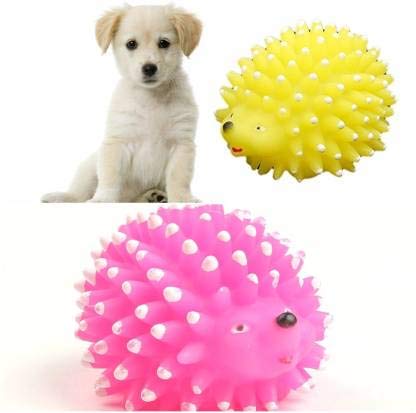 Psk Natural Rubber Cute Colorfull Hedgehog Toy For Puppy Rubber Squeaky Toy For Dog