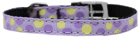 Mirage Pet Products Confetti Dots Nylon Collar Leash, 3/8" by 4', Light Pink