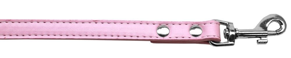 Mirage Pet Products Premium Plain Pet Leash, 1/2" x 6', Light Pink