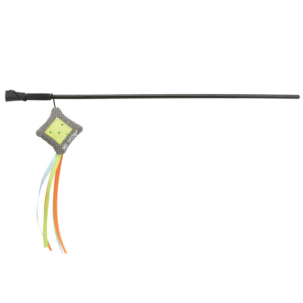 Trixie Junior Playing Rod Interactive Cat Toy With Fabric & Catnip 42 Cm, Teaser Wand Toy For Kittens & Cats, Encourages Healthy