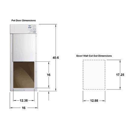 High Tech Pet Fully Automatic Pet Door For Wall And Door Installation - Large