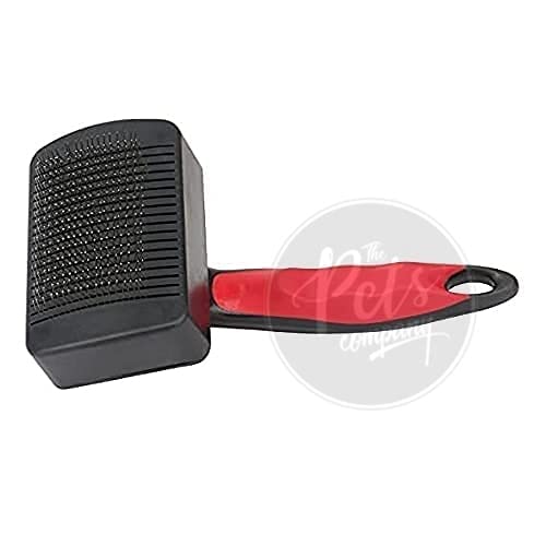 The Pets Company Dog Grooming Plastic Auto Slicker Self Cleaning Hair Brush For Dogs & Puppies, Small