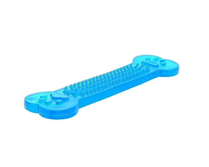 Woofy Durable And NonToxic Natural Rubber Spike Chew Teething Bone Toy Ideal For Teeth Cleaning And Chewing Aggressive Chewers 