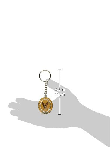 Chihuahua Key Chain 'Spinning Pet Key Chains'Double Sided Spinning Center With Chihuahuas Face Made Of Heavy Quality Metal Unique Stylish Chihuahua Gifts