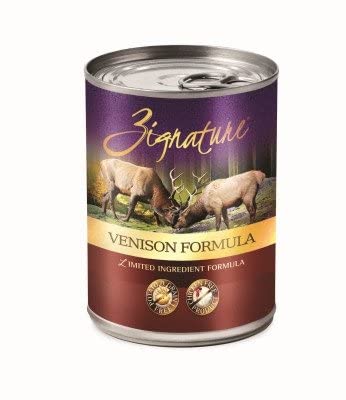 Zignature Venison Grain-Free Wet Dog Food, 13oz (Pack of 12), Purple, Model 31471