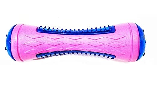 Pet Believe Dog Natural Rubber Teething And Training Chew Stick Squeaky Bar Stick Play Toy With Light For Dogs And Puppies (Mult