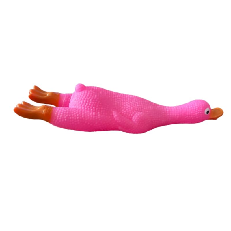 Dogtrust 1Pcs Rubber Duck Squeaky Dog Toys For Small, Medium Or Large Pet Breeds, Play Fetch, Reduce Separation Anxiety Color Pi