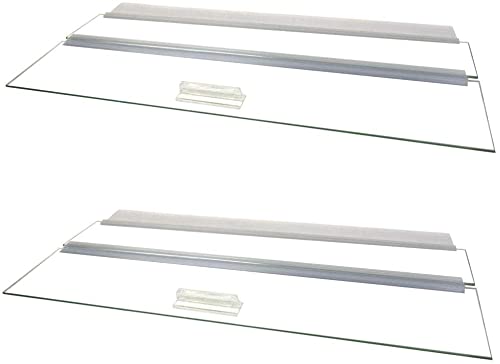 Glass Canopy Two Piece Set For Aquariums With And Without Center Braces, 5 Gallon To 200 Gallon Aquariums (Tank With Center Brac