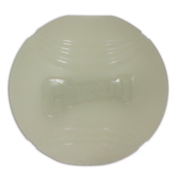 Chuckit! Glow in the Dark Bouncy Balls - Ball for Dogs, Chuckit Dog Toy, Max Glow Balls - Extra-Large, 3.5 Inch, Pack of 1