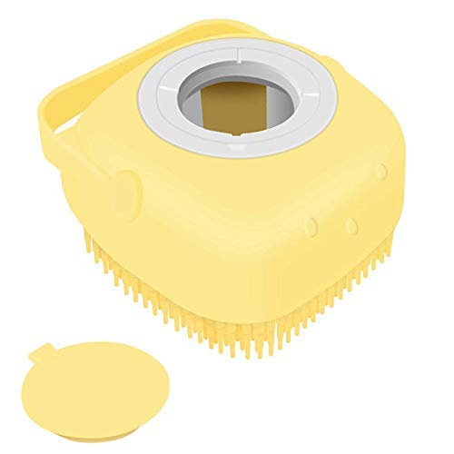 Swipe N See Shampoo Massage Dispenser Grooming Shower Brush For Short Long Haired Dogs And Cats Washing Dog Hand Brush