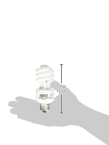 Exo Terra Repti Glo 5.0 Tropical Terrarium Lamp, Compact Fluorescent Reptile Bulb, 13 Watts, PT2186A1, whites & tans