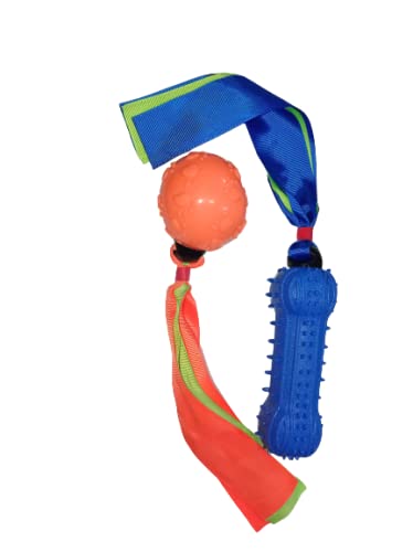 Psk Pet Mart Squeaky Chew Bone With Ball Toy For Dogs And Puppy NonToxic Soft Natural Tpr Rubber Chew Toys For Puppies For Tee