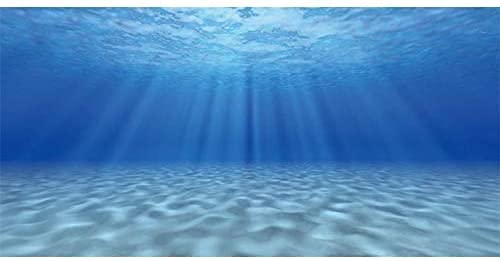 Awert Ocean Floor Background Undersea Theme Aquarium Background Sunshine Underwater World Fish Tank Background 48X18 Inches Polyester Background