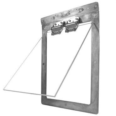 Gun Dog House Door | Heavy Duty Dog Door | Chew Proof, Weather Tight, Energy Efficient | Metal Dog Door | Dog Size 20-120 Lbs | 