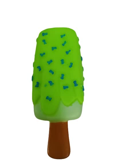 PSK PET MART Freeze and Play Silicon IceCream Toys for Dogs Squeaky Toy (Color May Vary Ice creanm) Pack of 1 pcs