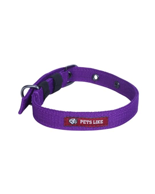 Pets Like Dog Polyester Collar Purple(20Mm)