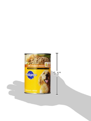 Pedigree Chopped Ground Dinner Adult Canned Soft Wet Dog Food With Chicken, 22 oz. Cans (12 Count, Pack of 1)