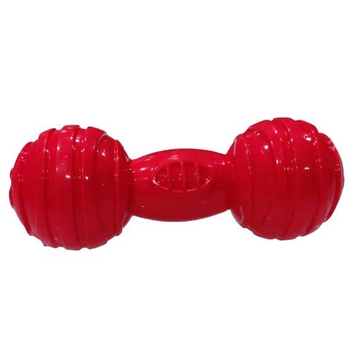 Pet Guard Red Extra Strong Rubber Dumble Toy for Puppy and Dog