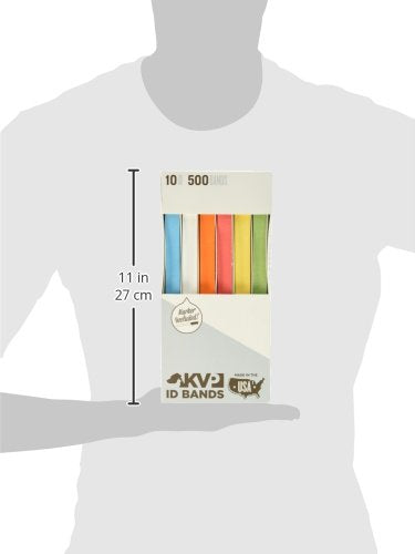 Kvp Pet 500 Count Id Bands, 10', Mixed