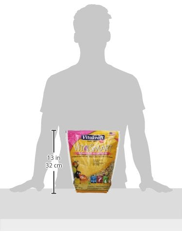 Vitakraft Vita Smart Gourmet Cockatiel and Lovebird Food - Vitamin-Fortified - Daily Pet Bird Food 4 Pound (Pack of 1)