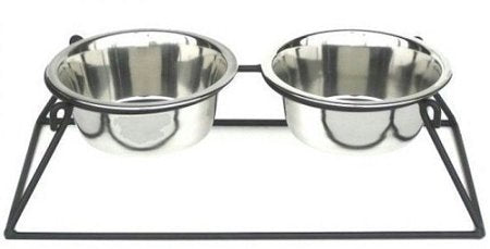 Pyramid Double Bowl Elevated Diner - 12' - Raised Feeder