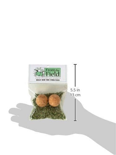 From The Field Billy Bob Cork Ball Cat Toy - Eco-Friendly, Catnip-Infused, Lightweight, Durable, Safe for Cats & Kittens, USA-Made