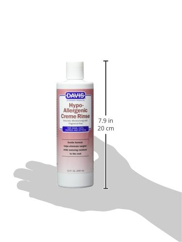 Davis Manufacturing Hypoallergenic Pet Crème Rinse, 12 Oz, White (Hcr12)
