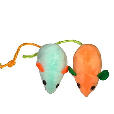 Woofy Cat Mouse Toy Stuffed 2Pcs Novelty Bite Proof Pet Catnip Toy Kitten Interactive Toy Chewing Biting Hunting Chasing Activit