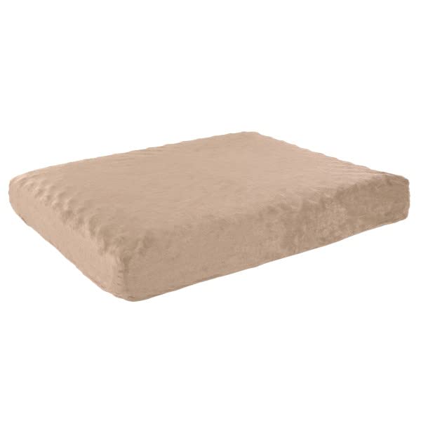 Memory Foam- 2-Layer Orthopedic Dog Bed with Machine Washable Cover - 26 x 19 for Medium Dogs up to 40lbs by PETMAKER (Tan)