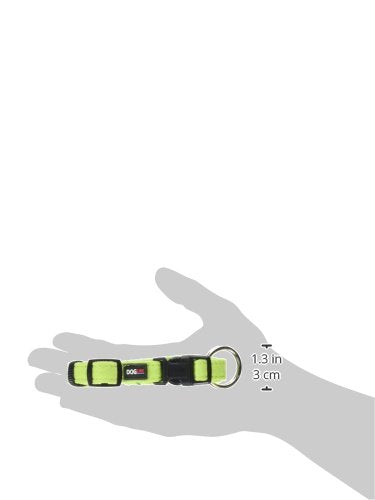 Dogline 5/8 X 11 To 17'' Comfort Microfiber Soft Padded Pet Puppy Dog Collar, Small/Medium, Green