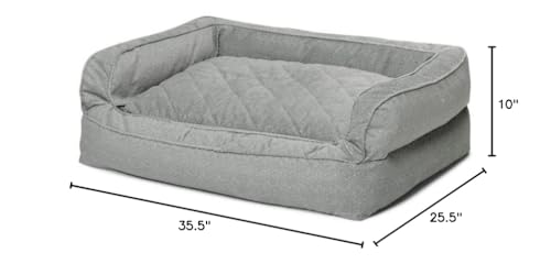 Orvis Comfortfill-Eco Couch Dog Bed, Grey Tweed - Small