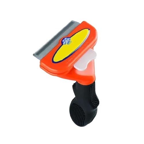 SANTALON Pet Hair Brushes Dogs Self Cleaner Shaving Comb Kitten Tools Orange | Pet Supplies | Dog Supplies | Grooming | Brushes,
