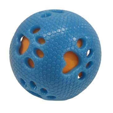 Psk Pet Mart Rubber Chew Dog Toy Squeak Ball In Ball (Color May Vary) (Pack In 1 Pcs )