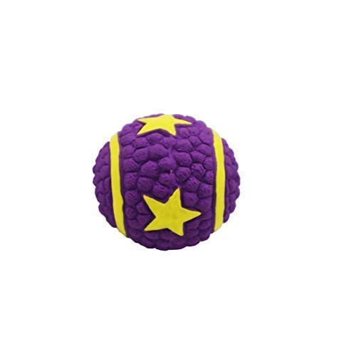 Woofy Latex Material Squeaky Chew Teething Star Ball For Dog, Puppy Sound Toy (Large)