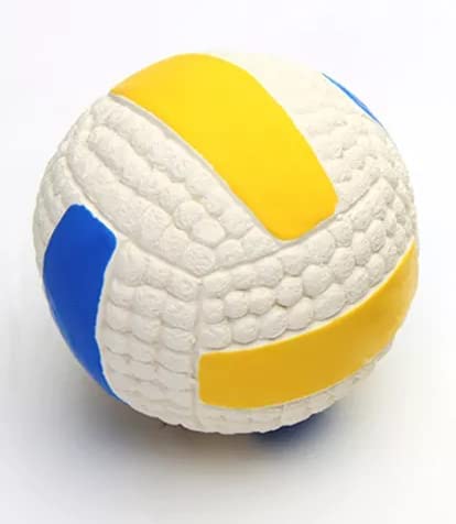 Pups&Pets Dog Squeaky Sound Interactive Ball Toy | Natural Latex Rubber Soft & Durable Chew Toy | Volleyball For Small & Medium 