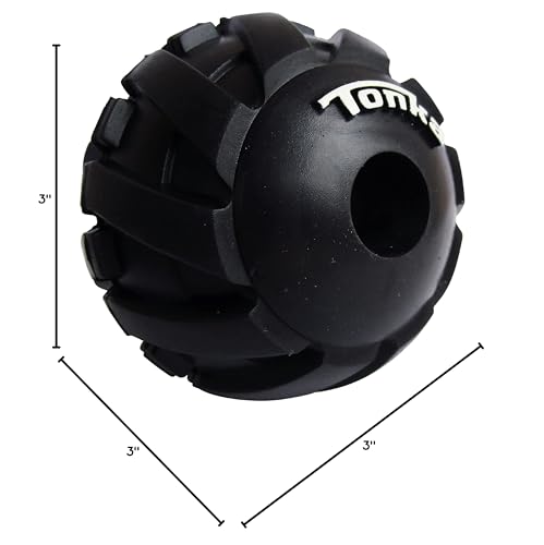 Tonka Mega Tread Ball Treat Holder Dog Toy, Lightweight, Durable and Water Resistant, 3 Inches, for Small/Medium/Large Breeds, S