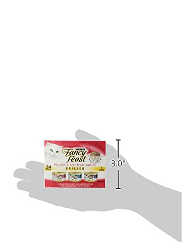 Fancy Feast Gourmet Cat Food Grilled 3-Flavor Variety, 24 ct, 3 oz