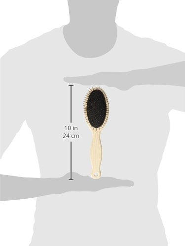 #1 All Systems 27mm Firm Pin Brush, Large, Black - Premium Grooming Tool for Pets, Model 13039