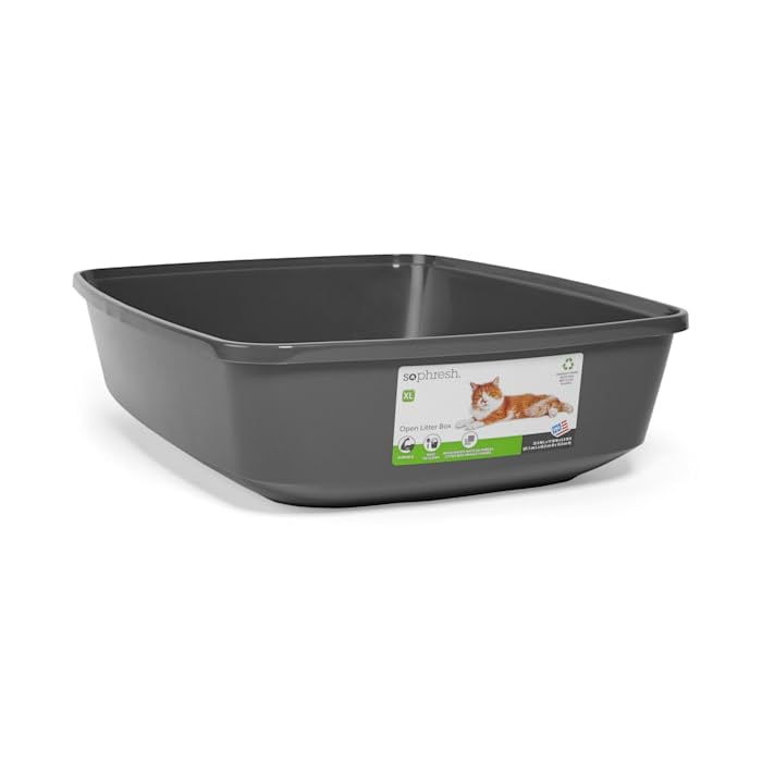 So Phresh Charcoal Open Cat Litter Box 22.5' L X 17' W X 5.4' H